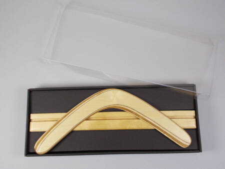 Gift set Banana Colorless boomerang with stand in a special box