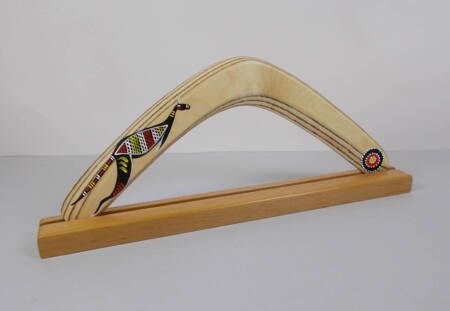 Gift set Ethno Banana Kangaroo CLS boomerang with stand in a special box