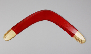 Banan Red returning wooden boomerang