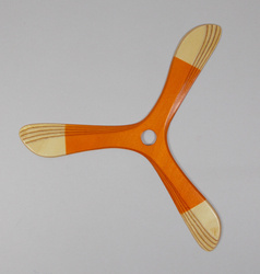 Yeti Orange wooden returning boomerang