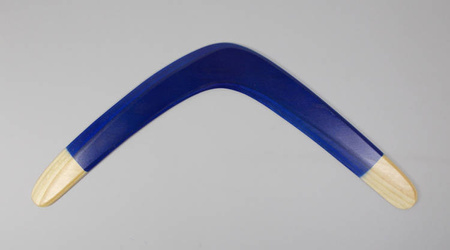 Banan XL Blau hölzerner Rückkehr Bumerang 