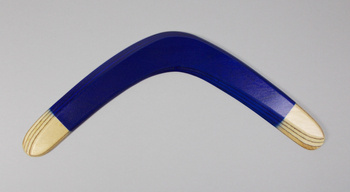 Banan Blue returning wooden boomerang