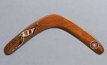 Banan Ethno Kangaroo decorated wooden returning boomerang