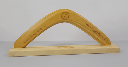 Engraving of boomerangs