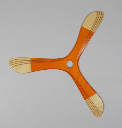 Yeti Orange wooden returning boomerang