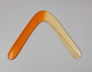 Glider Orange returning wooden boomerang