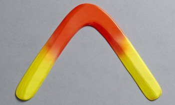 Glider Fluoro returning wooden boomerang